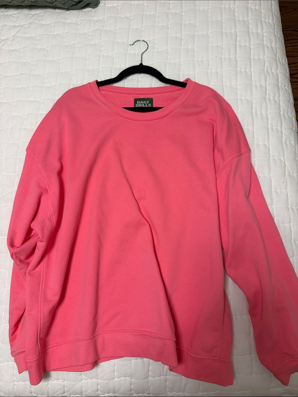 Daily Drills Coral Pink Crewneck Pullover